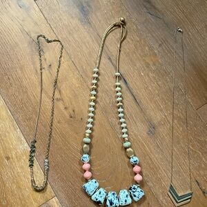 set of 3 Anthro necklaces